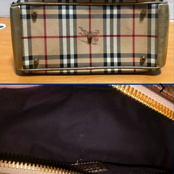 Burberry Prorsum Bennett Gold Coated Canvas Satchel/Boston Bag - Picture 9 of 16